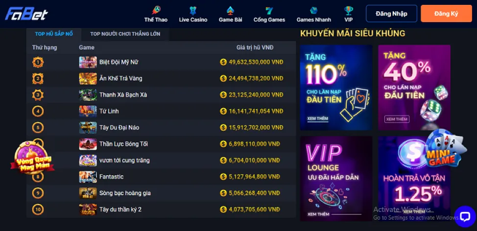 Slot Games tại debet 2